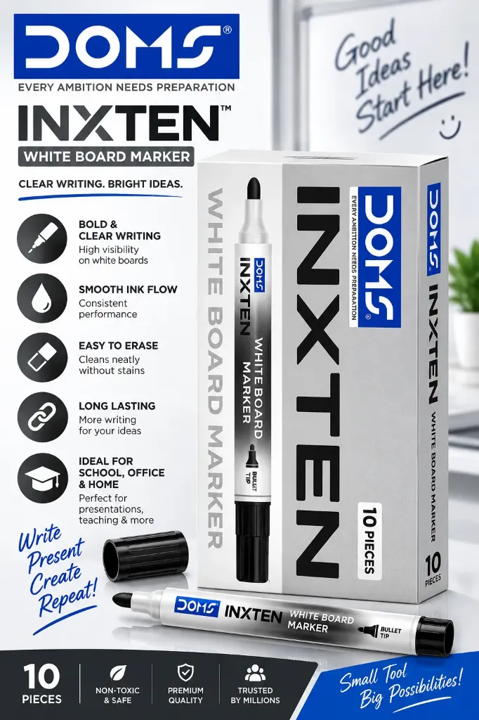 DOMS INXTEN WB MARKER PEN BLACK