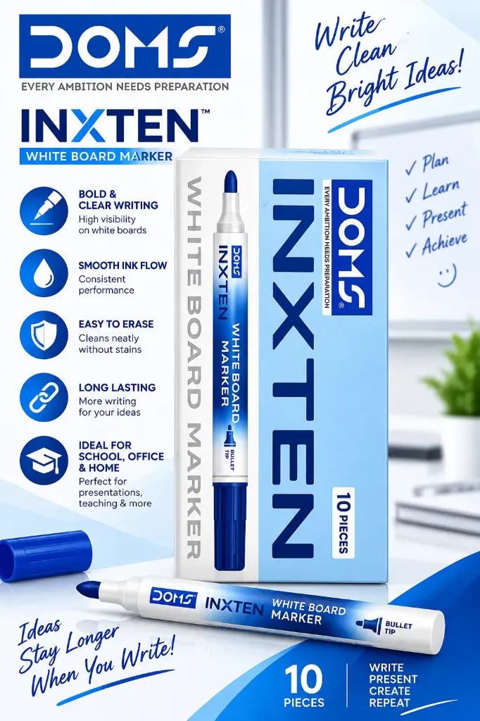 DOMS INXTEN WB MARKER PEN BLUE