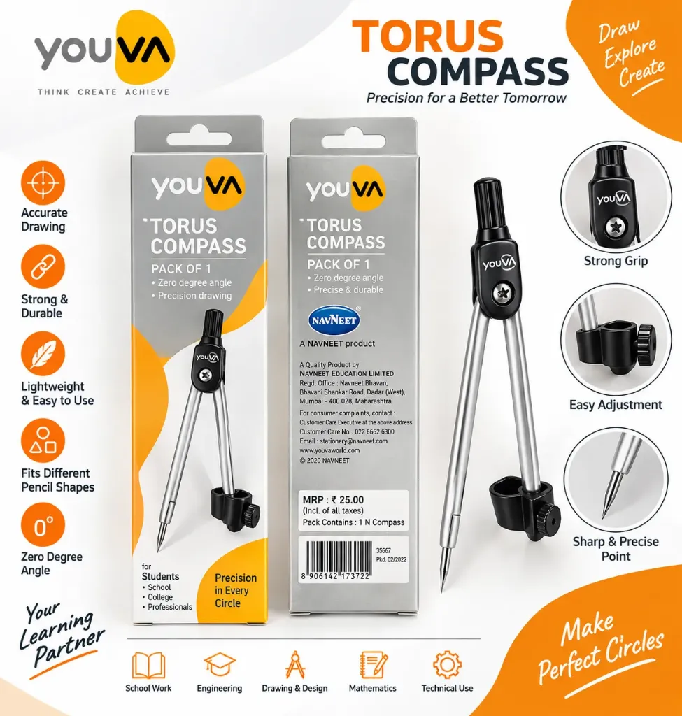 Youva Torus Geometry Compass – Zero Degree Angle