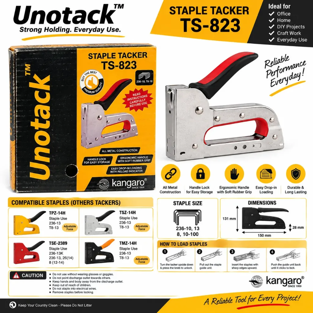 Unotack TS-823 Heavy Duty Staple Tacker
