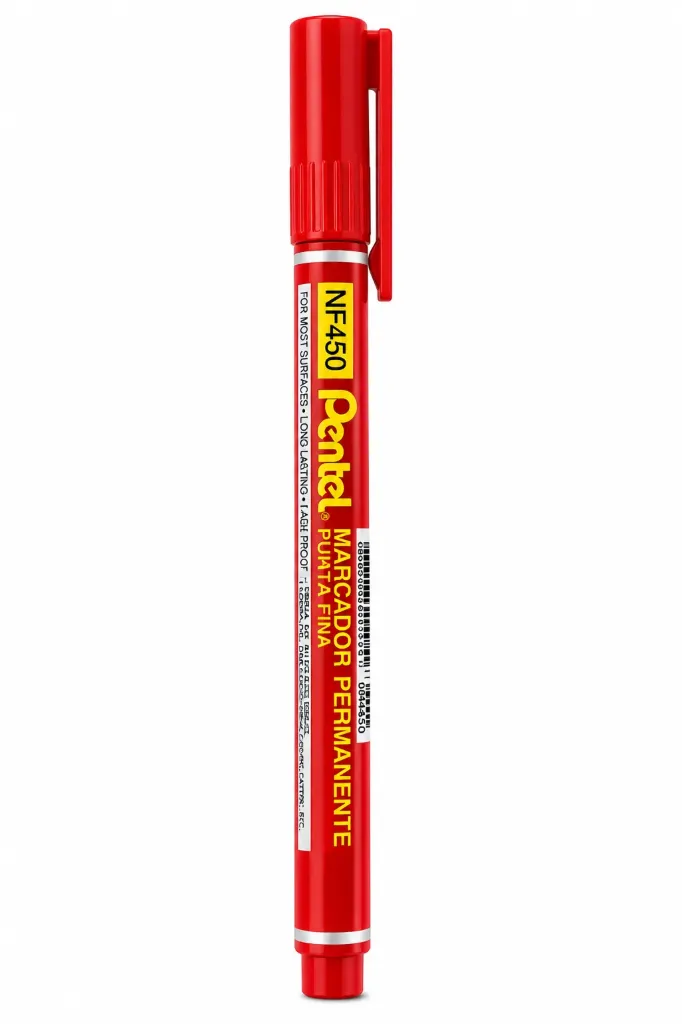 Pentel NF450 Permanent Marker Pen – Red