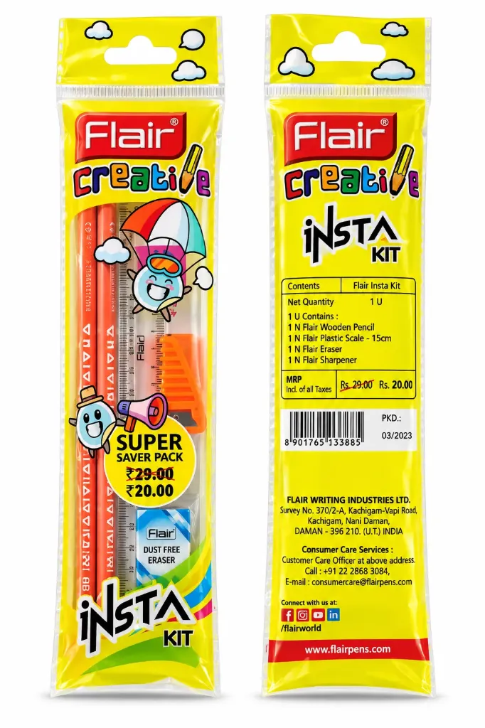 Flair Creative Insta Kit – 5-in-1 School Stationery Set